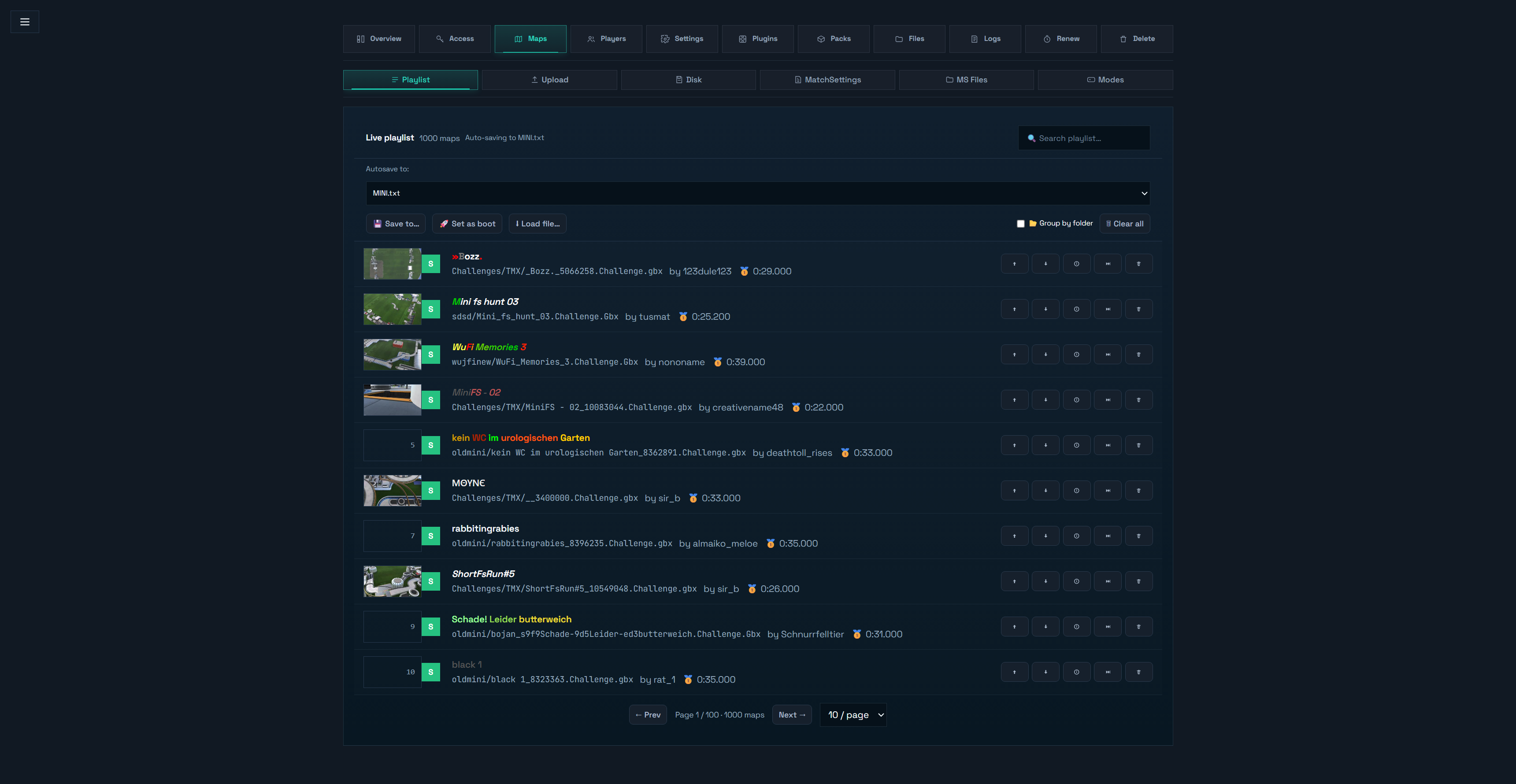 Players & admins